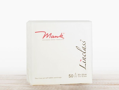 Mank, Papierservietten - weiss, 50 Stück, 
