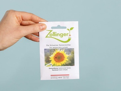Zollinger Bio Samen, Bio Blumensamen Sonnenblumen Freundlicher Gulliver, ca. 1.5g, 
