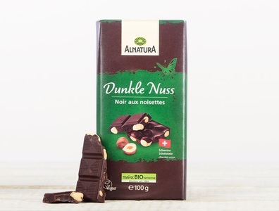 Alnatura, Bio Dunkle Nuss Schokolade, 100g, 