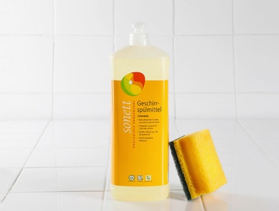 Sonett, Geschirrspülmittel Calendula, Nachfüllflasche, 1l, Geschirrspülmittel Calendula, Nachfüllflasche, 1l