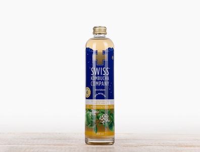 Swiss Kombucha Company, Bio Kombucha unpasteurisiert "Limette / Holunderblüte / Minze", 40cl