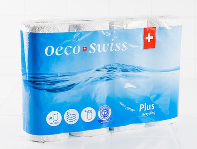 Cartaseta, Schweizer Haushaltspapier 3-lagig, 100% Recycling-Faserstoff, 4 Rollen, 