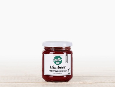 BioLand Agrarprodukte, Bio Himbeeren Fruchtaufstrich, 220g, 