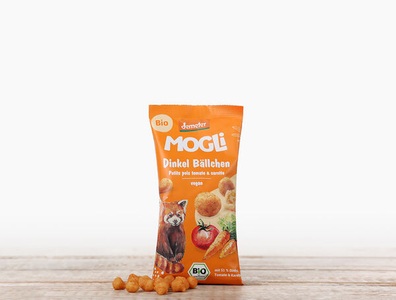 MOGLi, Bio Dinkel Bällchen Tomate und Karotte Demeter, 40g, 