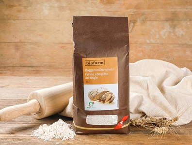 Biofarm, Bio Roggen-Vollkornmehl, 1kg, Bio Roggen-Vollkornmehl, 1kg