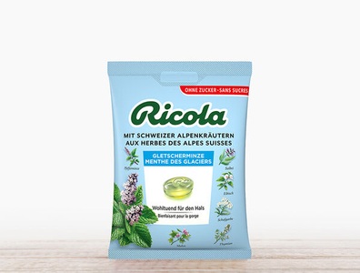 Ricola, Ricola Kräuterbonbons Gletscherminze, 125g, Ricola Kräuterbonbons Gletscherminze, 125g