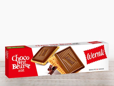 HUG Familie, Wernli Guetzli Petit-Beurre mit Milchschoggi, 125g, Wernli Guetzli Petit-Beurre mit Milchschoggi, 125g