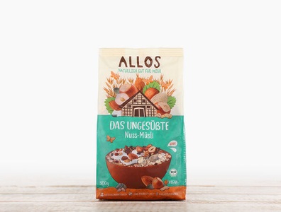Allos, Bio Nuss-Müesli ungesüsst, 500g, Bio Nuss-Müesli ungesüsst, 500g