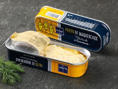 La Perle des Dieux, Makrelen Filet an Senf à l'Ancienne, 169g, 