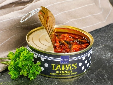 La Perle des Dieux, Tapas Tintenfische an iberischem Paprika, 215g, 