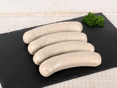 Metzgerei Keller Zürich, Weisswürste, 4 Stücke, ca. 320g, Weisswürste, 4 Stücke, ca. 320g