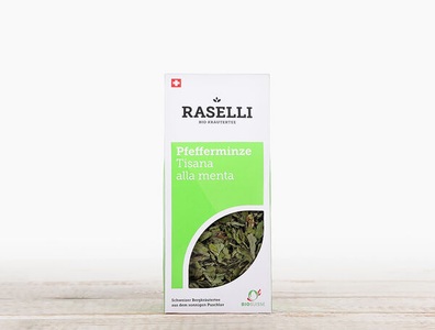 RASELLI Erboristeria Biologica, Bio-Tee Pfefferminz lose, 25g, 