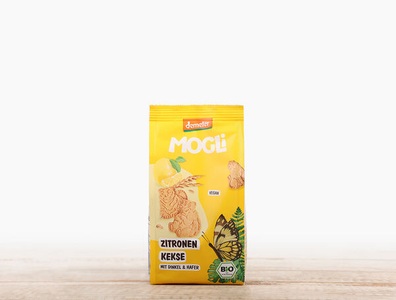MOGLi, Bio Zitronen-Kekse mit Dinkel und Hafer Demeter, 125g, Bio Zitronen-Kekse mit Dinkel und Hafer Demeter, 125g
