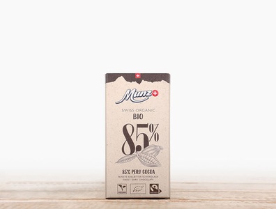 Maestrani, Bio Munz Dunkle Schoggi 85%, 100g, 