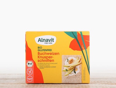 Alnavit, Bio Knusperbrot Buchweizen glutenfrei, 150g, 