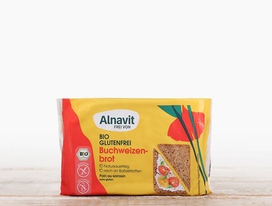 Alnavit, Bio Buchweizenbrot glutenfrei, 250g, Bio Buchweizenbrot glutenfrei, 250g