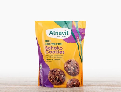 Alnavit, Bio Schoko Cookies glutenfrei, 125g, Bio Schoko Cookies glutenfrei, 125g