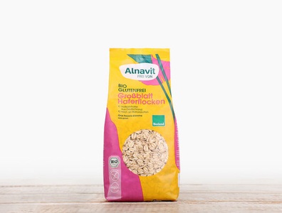 Alnavit, Bio Haferflocken Grossblatt glutenfrei, 450g, 