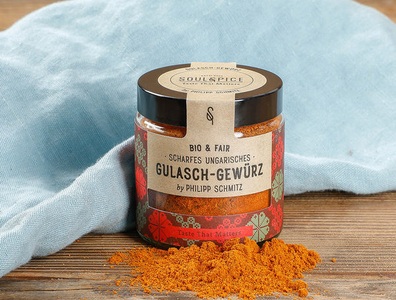 SoulSpice, Bio Gulasch Gewürz ungarisch scharf, 55g, Bio Gulasch Gewürz ungarisch scharf, 55g
