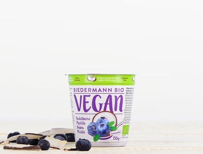 Molkerei Biedermann, Bio Kokos Heidelbeere vegan, 150g, Bio Kokos Heidelbeere vegan, 150g
