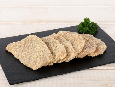 Minnig Metzgerei, Schweins Nierstück Schnitzel, paniert, 6 Stück, ca. 240g, Schweins Nierstück Schnitzel, paniert, 6 Stück, ca. 240g