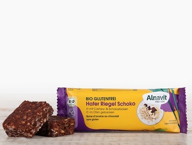 Alnavit, Bio Hafer Riegel Schoko glutenfrei, 50g, Bio Hafer Riegel Schoko glutenfrei, 50g