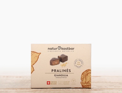 Naturkostbar, Bio Gianduja Pralinen vegan, 6 Stück, 88g, Bio Gianduja Pralinen vegan, 6 Stück, 88g