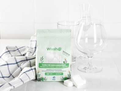 Washo, Geschirrspüler Tabs ohne Plastikfolie, 34 Stück, 