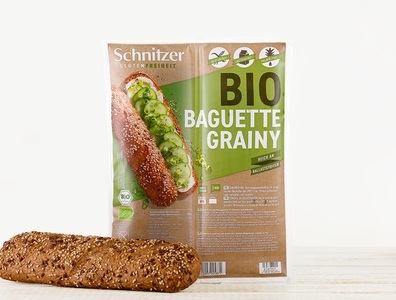 Schnitzer, Bio Baguette Grainy glutenfrei, 2 Stück, 320g, 