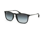 Ray-Ban, Ray-Ban Chris RB4187 - 622-8G Rubber Black 54-18, Ray-Ban RB 4187 CHRIS Herren-Sonnenbrille Vollrand Eckig Kunststoff-Gestell, schwarz