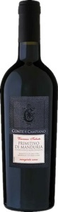 Conte di Campiano, Conte di Campiano Primitivo di Manduria - 75cl - Apulien, Italien, Conte di Campiano Primitivo di Manduria - 75cl - Apulien, Italien