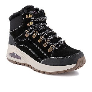 Skechers, Skechers Uno Rugged Winter Feels Damen Schnürboot Schwarz, 