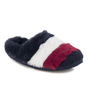 Tommy Hilfiger, Tommy Hilfiger Plüsch Hausschuhe »FLAG FUR HOME SLIPPER«, in Tommy Farben, 