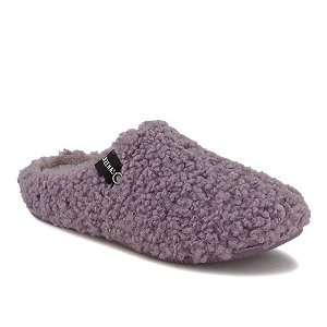 VERBENAS, VERBENAS Pantoffel, in kuscheliger Optik, Verbenas York Curly Damen Hausschuh Lila