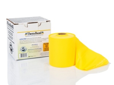 Theraband, TheraBand Fitnessband latexfrei 22 Meter Fitnessband gelb, Hygenic, Unsere Neuheiten, Hygenic Übungsband latexfrei, 22 m Fitnessband, Produkte & Wohnen