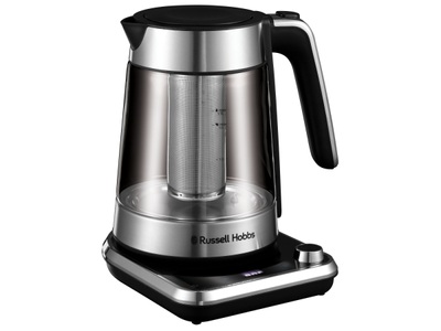 RUSSELL HOBBS, RUSSELL HOBBS Attentiv - Glas-Wasserkocher (1.7 l, Schwarz/Edelstahl), Russell Hobbs, Wasserkocher, RUSSELL HOBBS 26200-70 Wasserkocher,