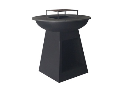 Mr.Grill, Mr.Grill, Unsere Neuheiten, Mr.Grill Feuerschale mit Holzfach & Grillring Feuerschalen, Produkte & Wohnen, Mr. Grill - Feuerschale mit Holzfach & Grillring Black, One Size