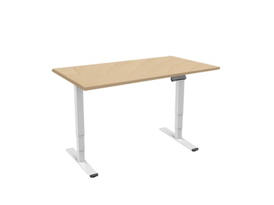 Contini, Contini höhenverstellbarer Bürotisch 1.6x0.8m Ahorn Natur, Contini höhenverstellbarer Bürotisch 1.6x0.8m Ahorn Natur