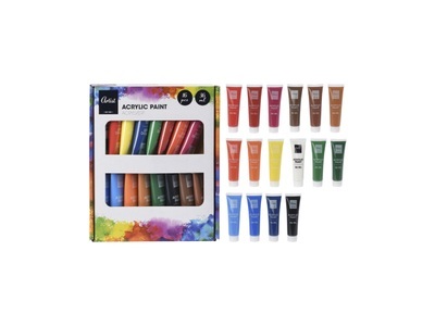 undefined, Acrylfarben Set 16-teilig, FS-STAR, Zubehör Haushalt, FS-STAR Acrylfarbenset 16 teilig, Produkte & Wohnen