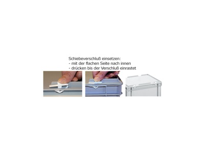 Alutec, Schiebeverschlüsse für Kunststoffbehälter Weiß Alutec 05310 8 St., ALUTEC, Zubehör Werkstatt, ALUTEC Schiebeverschlüsse 8 Stk. zu Kunststoffbox, Produkte & Wohnen