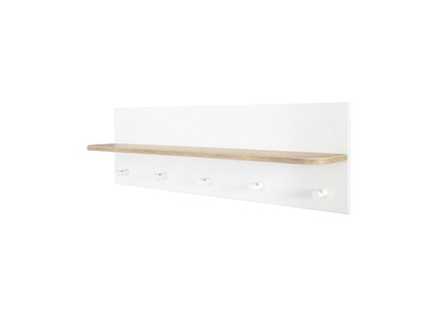 Roba, roba® Wandregal »Ava«, mit Garderobenhaken, Made in Europe, roba, Wohnmöbel, roba Wandgarderobe Ava mit Ablage weiss, Produkte & Wohnen