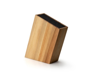 Continenta, Continenta Messerblock, Eiche Messerblock mit flexiblem Einsatz schräg, 28,5x8x19cm