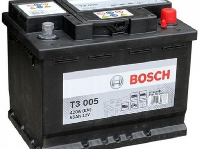 BOSCH - (Automotive Aftermarket), BOSCH - Batterie, BOSCH, Fahrzeugbatterie, Starterbatterie Bosch 12V/55Ah/420A LxBxH 246x175x190mm/S:0, AUTO & BIKE, 0 092 T30 050 T3 005