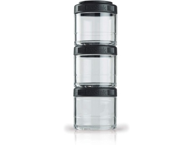 Blender Bottle, BlenderBottle GoStak 100ml 3Pak, Black, 