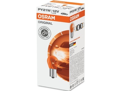 OSRAM - (OSRAM), OSRAM - Glühlampe, OSRAM, Ersatzleuchtmittel, Glühlampe gelb 12V 21W BAU15s, AUTO & BIKE, 7507 3345