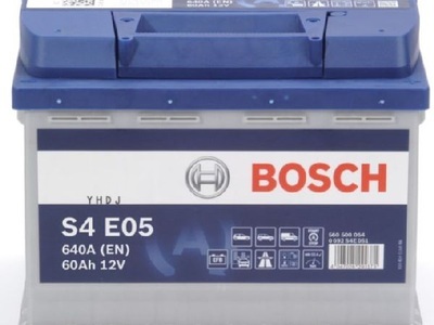 BOSCH - (Automotive Aftermarket), BOSCH - Batterie, BOSCH, Fahrzeugbatterie, EFB-Batterie Bosch 12V/60Ah/640A LxBxH 242x175x190mm/S:0, AUTO & BIKE, 0 092 S4E 051 S4 E05