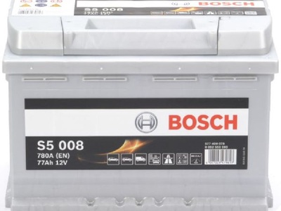 BOSCH - (Automotive Aftermarket), BOSCH - Batterie, BOSCH, Fahrzeugbatterie, Starterbatterie Bosch 12V/77Ah/780A LxBxH 278x175x190mm/S:0, AUTO & BIKE, 0 092 S50 080 S5 008