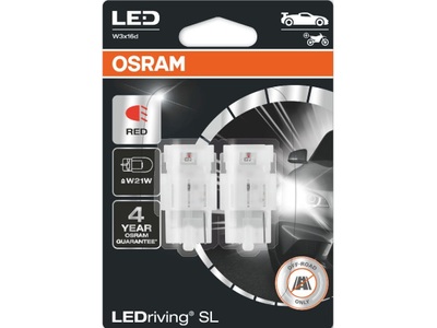 Osram, OSRAM, Ersatzleuchtmittel, LEDriving SL Red 12V W21W Doppelblister, AUTO & BIKE, 7505DRP-02B, OSRAM, Ersatzleuchtmittel, LEDriving SL Red 12V W21W Doppelblister, AUTO & BIKE, 7505DRP-02B