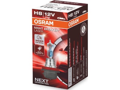Osram Auto, Osram Auto Halogen Leuchtmittel Night Breaker® Laser Next Generation H8 35 W 12 V, OSRAM, Ersatzleuchtmittel, Night Breaker Laser H8 12V 35W PGJ19-1, AUTO & BIKE, 64212NL