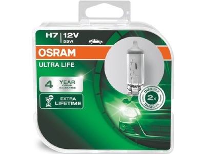 OSRAM - (OSRAM), OSRAM - Glühlampe, OSRAM, Ersatzleuchtmittel, Glühlampe H7 ULTRA LIFE 12V 55W PX26d, AUTO & BIKE, 64210ULT-HCB 3578